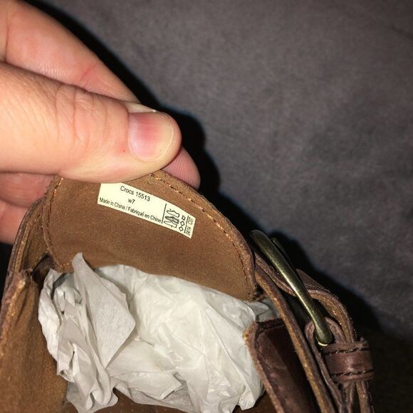 Crocs Brown Slide Mule Clogs Size 7 - Picture 8 of 11
